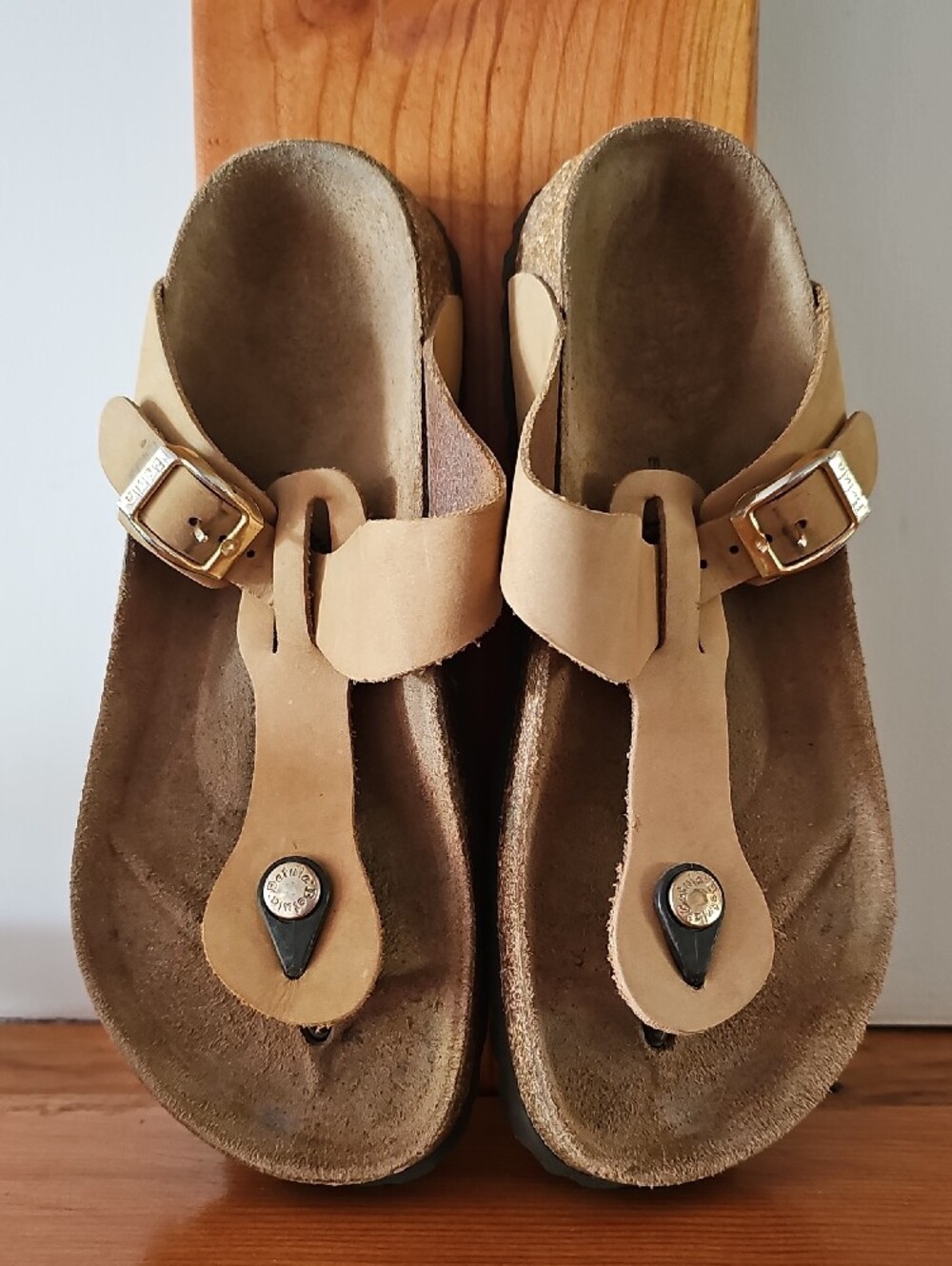 Betula Taupe Suede Cork Footbed Women's Slide Sandals